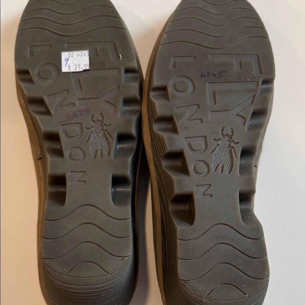 Fly London Tan Slip-On Loafers - Picture 9 of 10